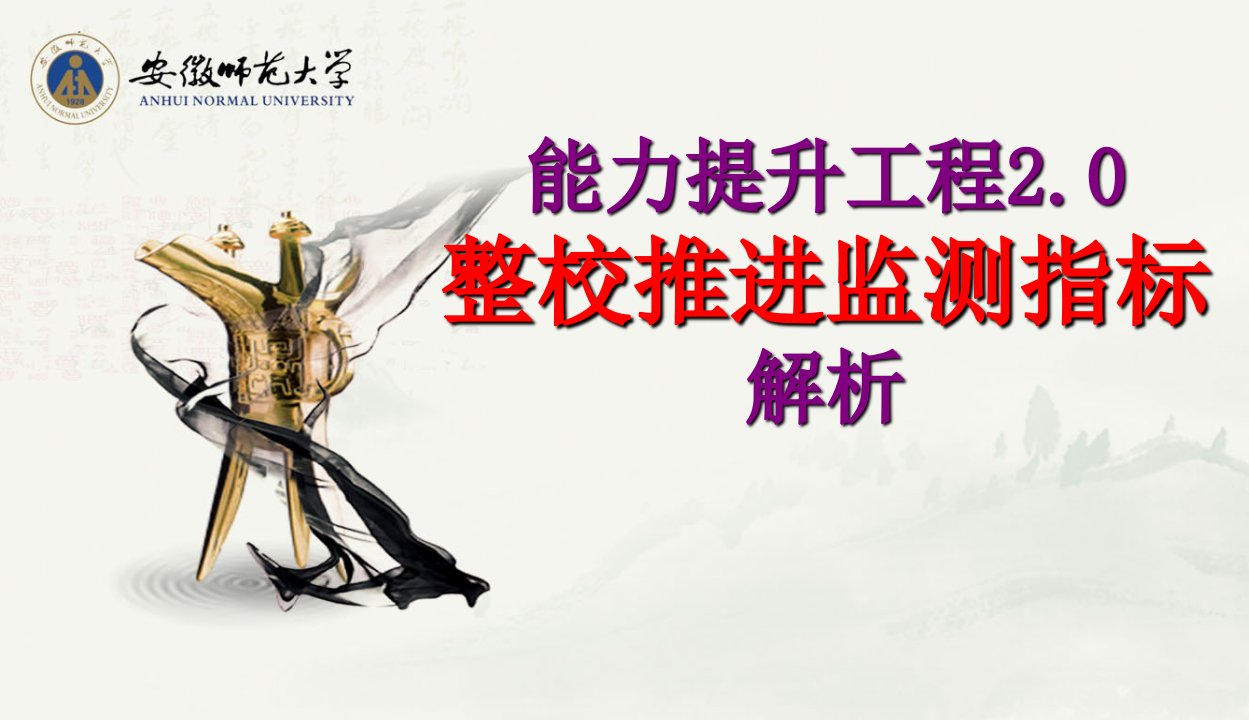 安徽省能力提升工程20整校推进监测指标解析课件