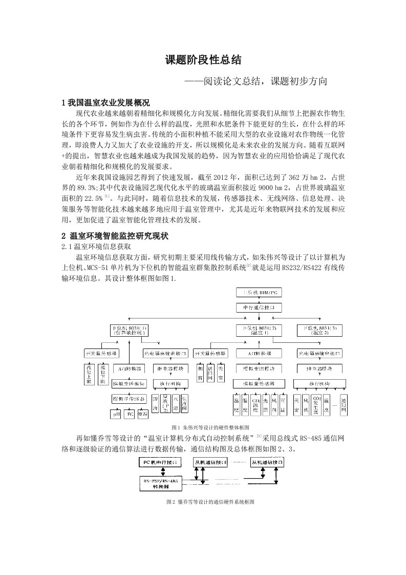 我国智能温室的研究现状