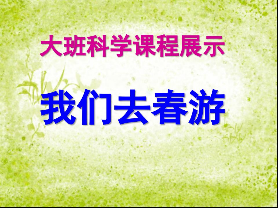 大班科学《我们去春游》PPT课件教案