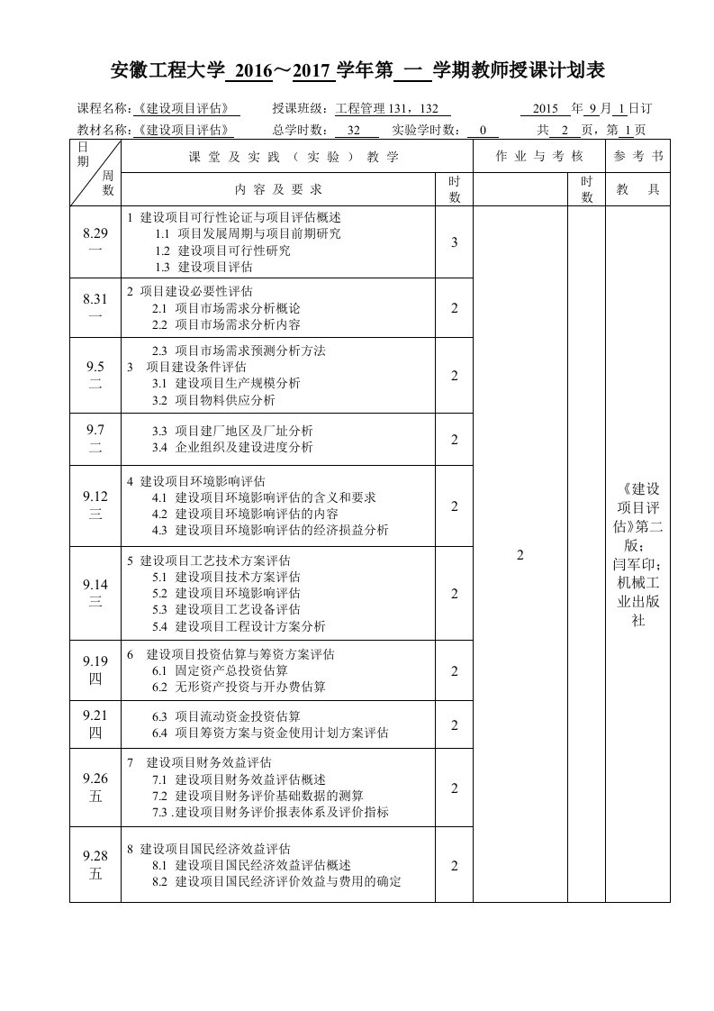 建设项目评估