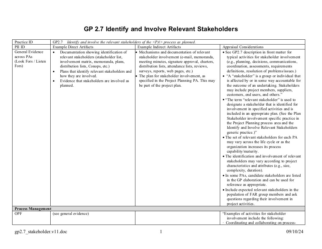 《CMMIPIIDS原版全套文件》(37个文件)gp2.7_stakeholder.v11-CMMI