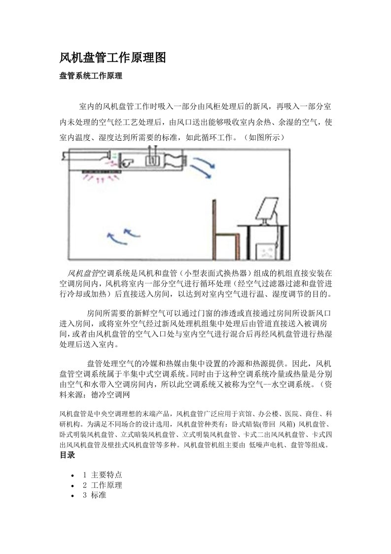 风机盘管工作原理图