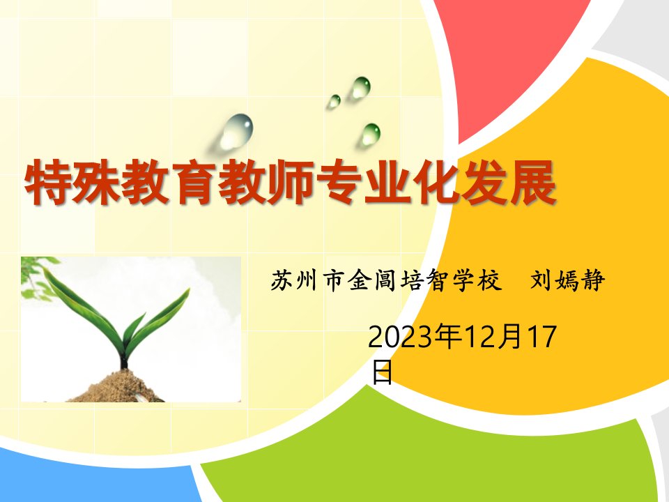 特殊教育教师专业化发展省名师优质课赛课获奖课件市赛课一等奖课件