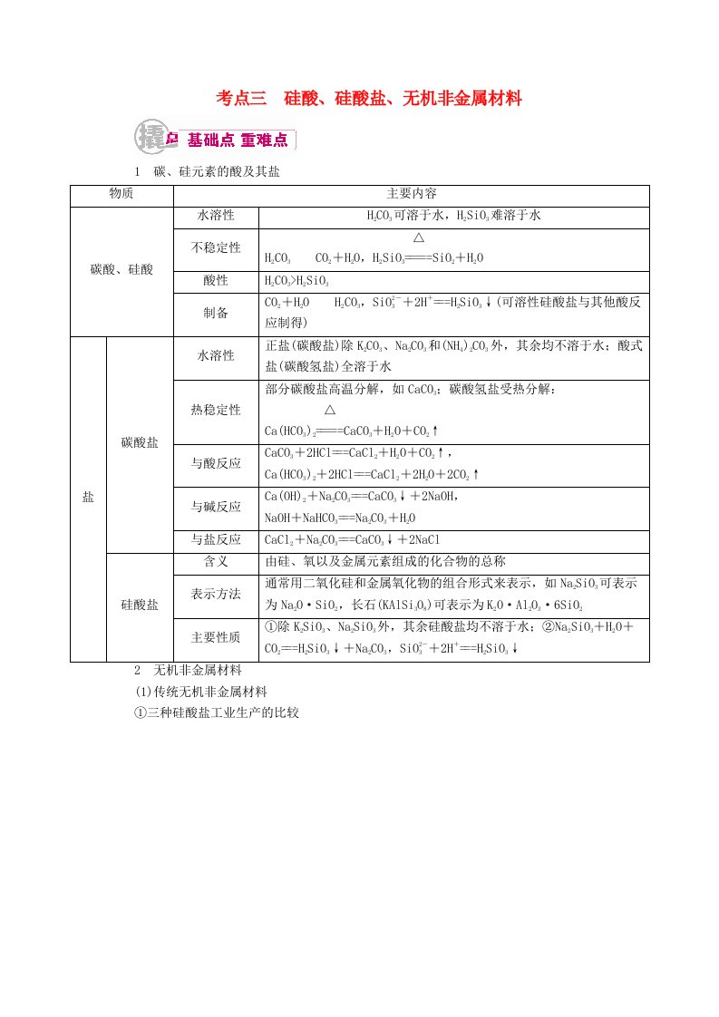 高考化学一轮复习