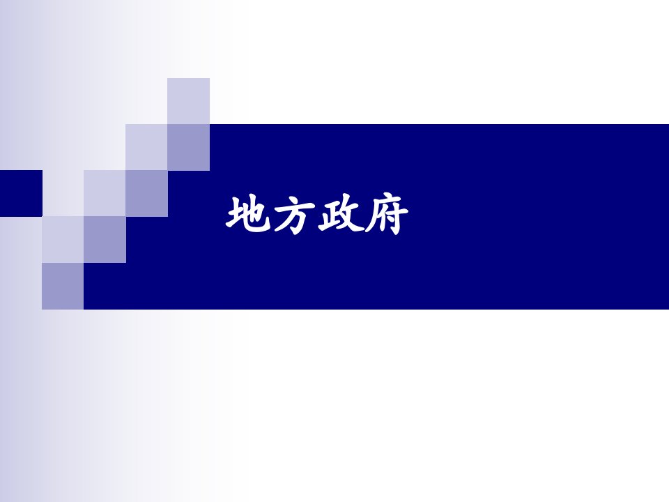 当代中国政府与政治——地方政府分析报告