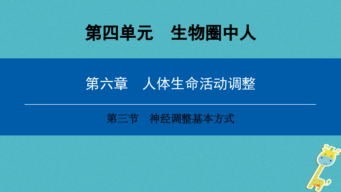 七年级生物下册第四单元第六章第三节神经调节的基本方式省公开课一等奖新名师优质课获奖PPT课件