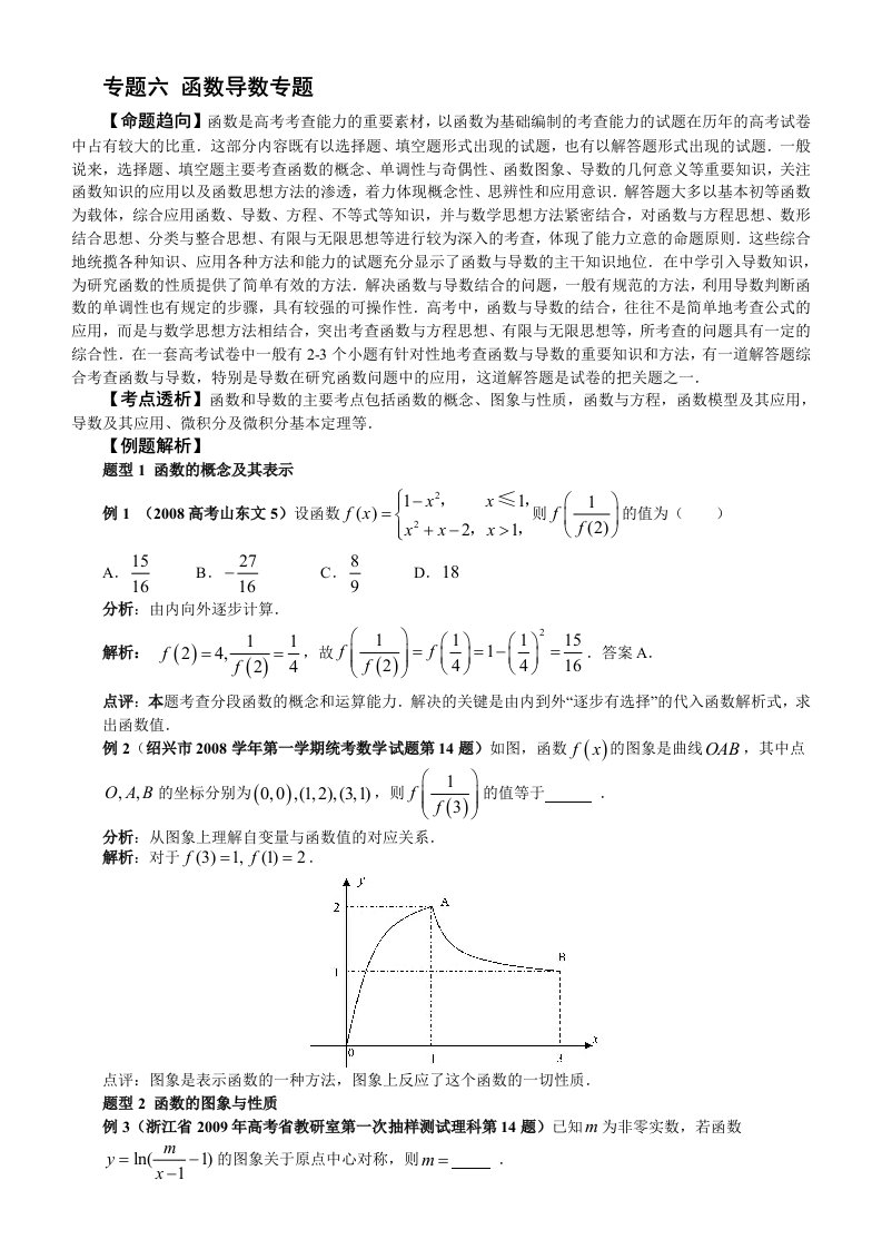 高中数学教案函数的单调性与极值