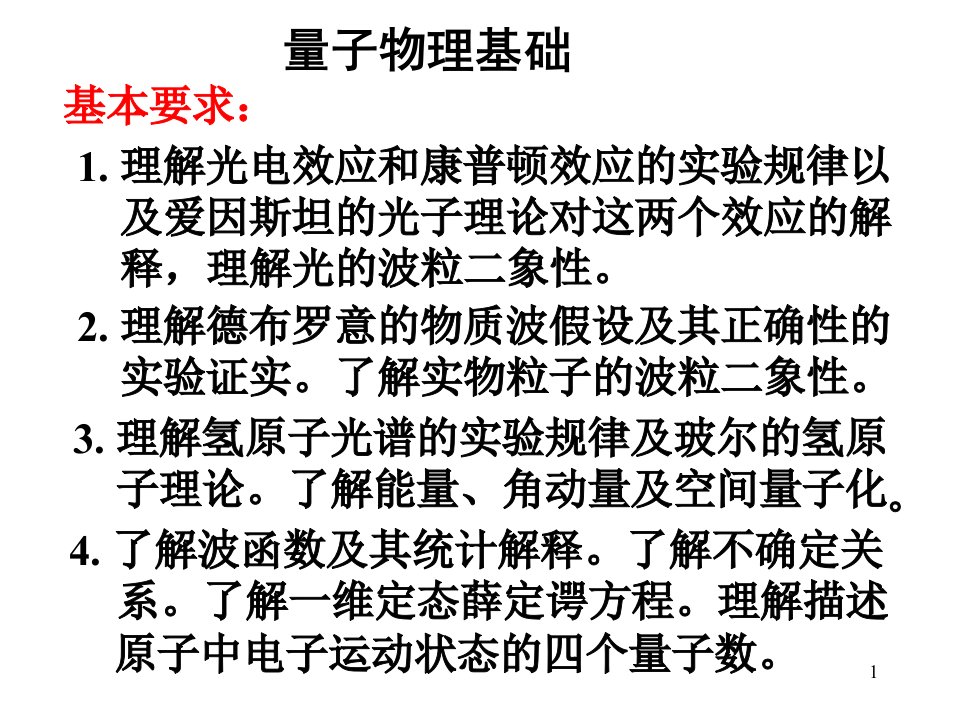 北京化工大学普通物理学41波粒二象性