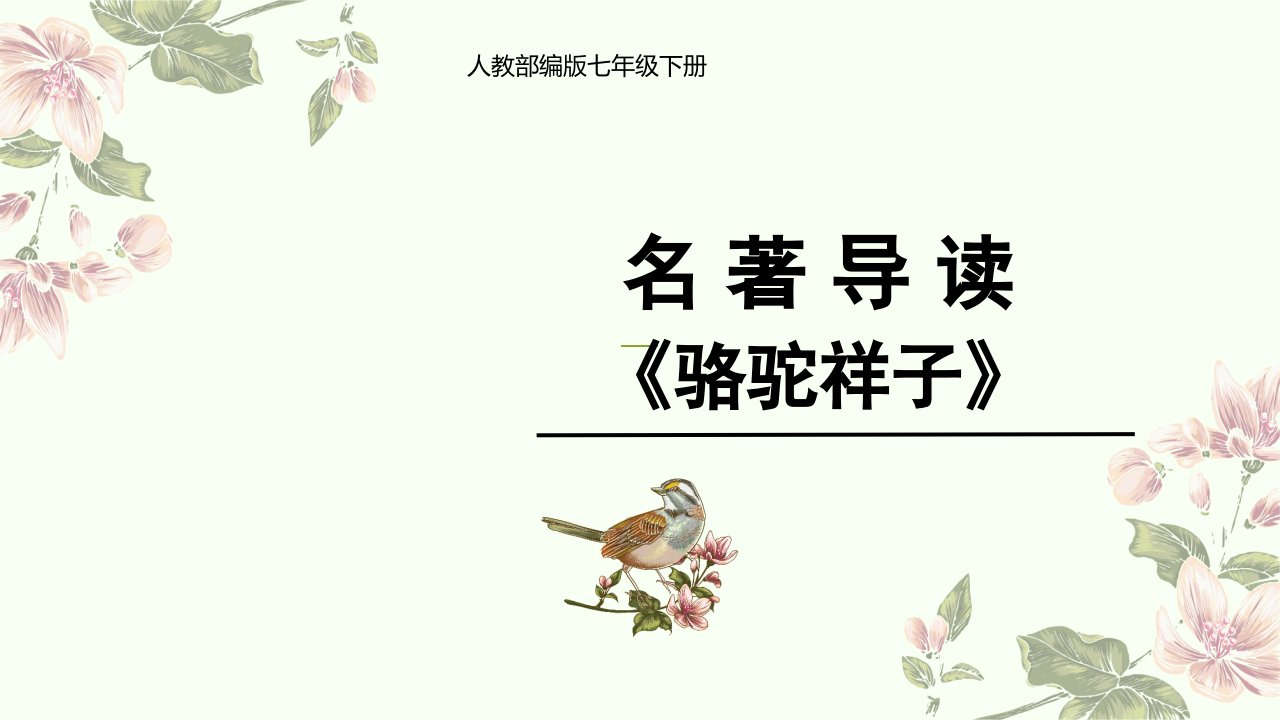 部编版语文七年级下册名著导读《骆驼祥子》ppt课件