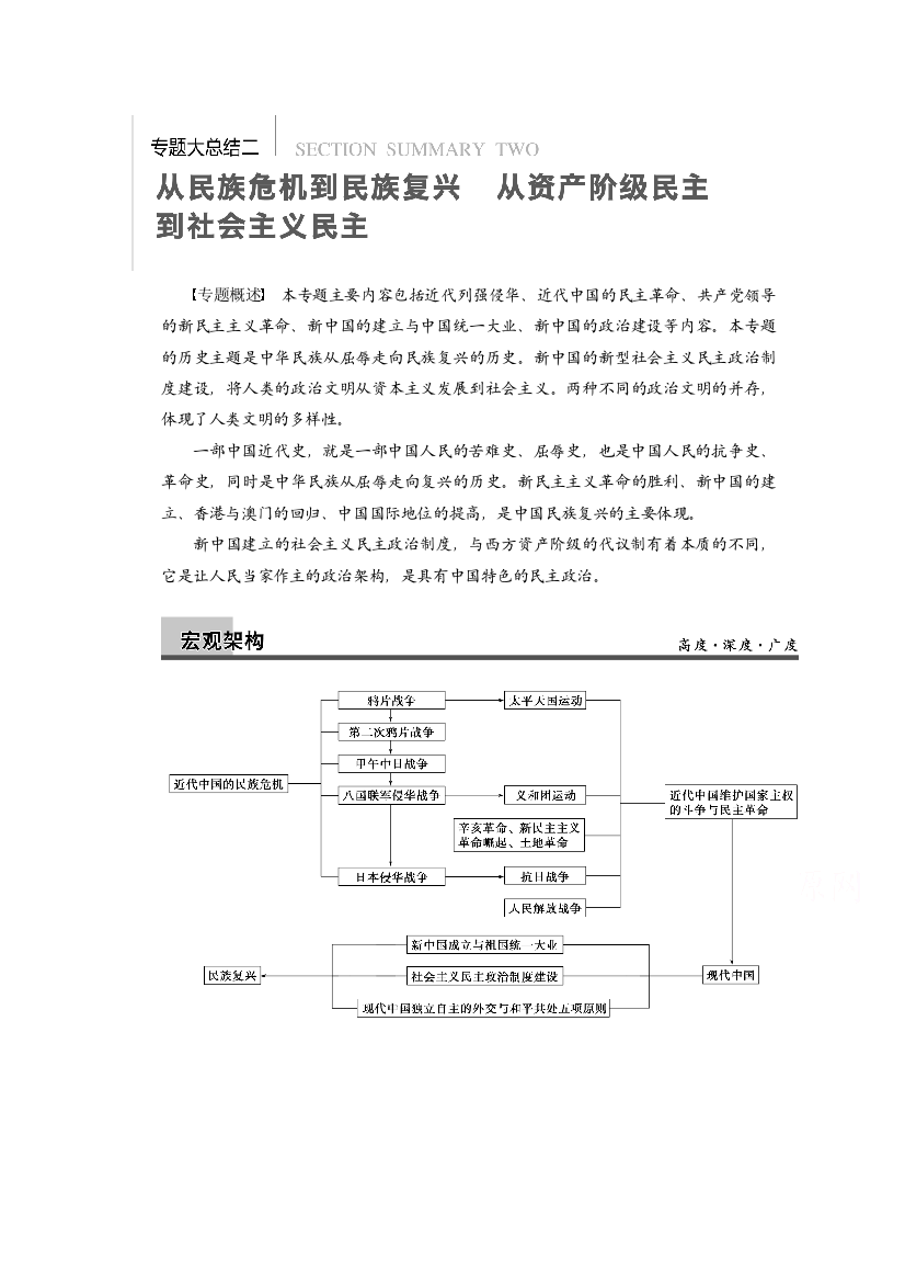 《江苏专版》2014步步高历史大一轮复习整合提高