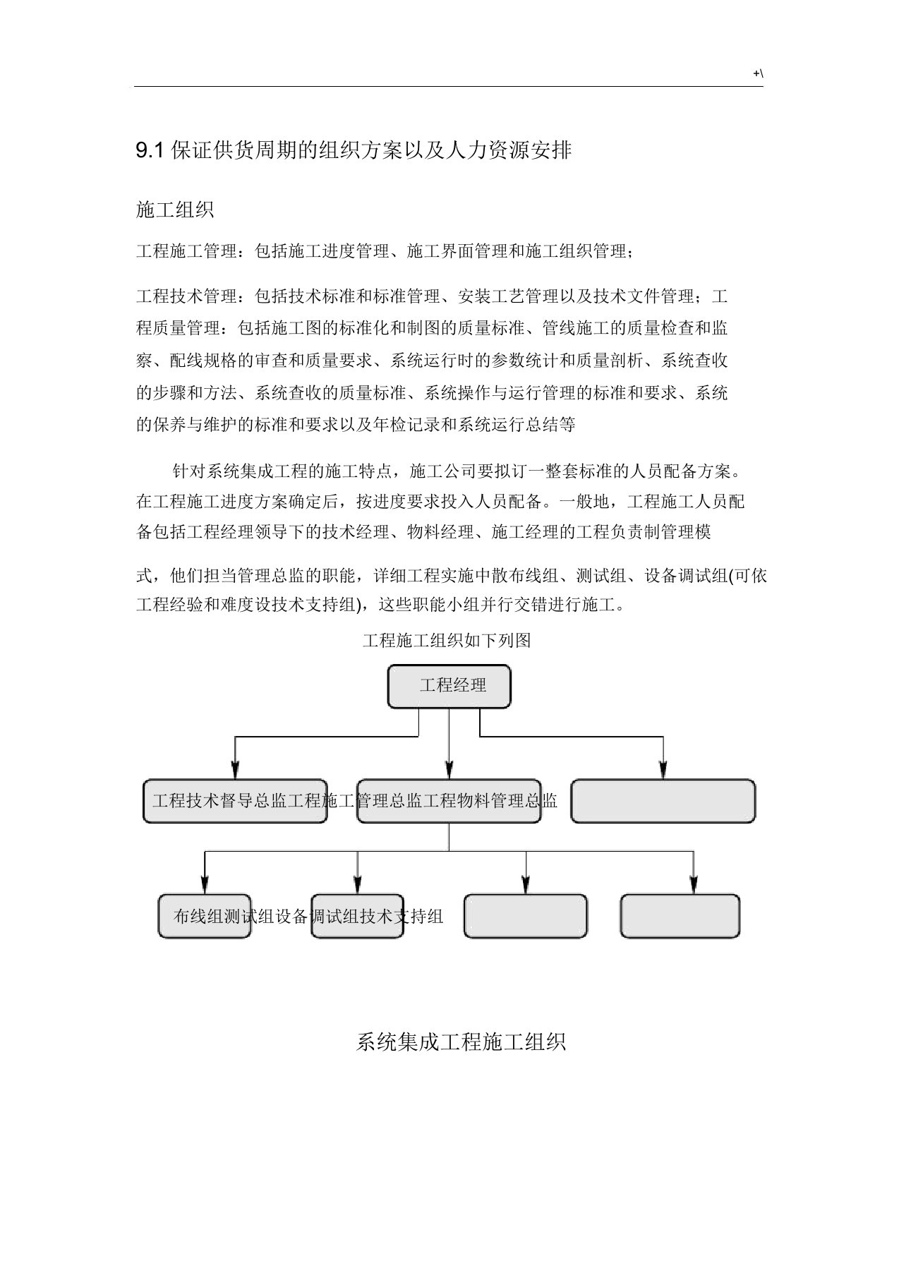 智能化施工组织方案方针