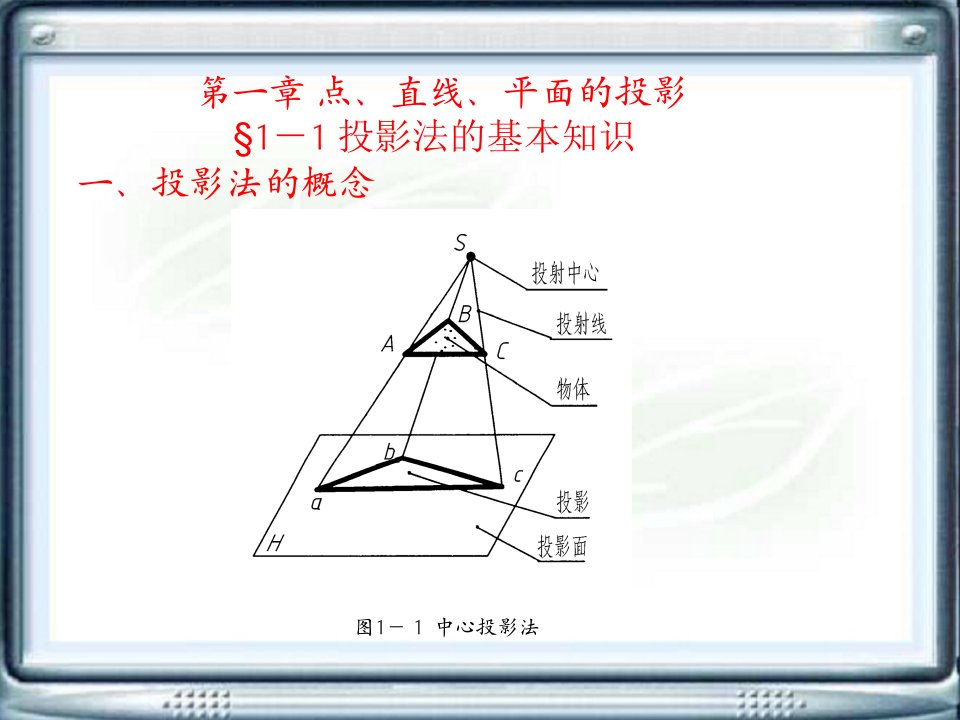 工程制图电子教案第一章点直线平面的投影ppt课件