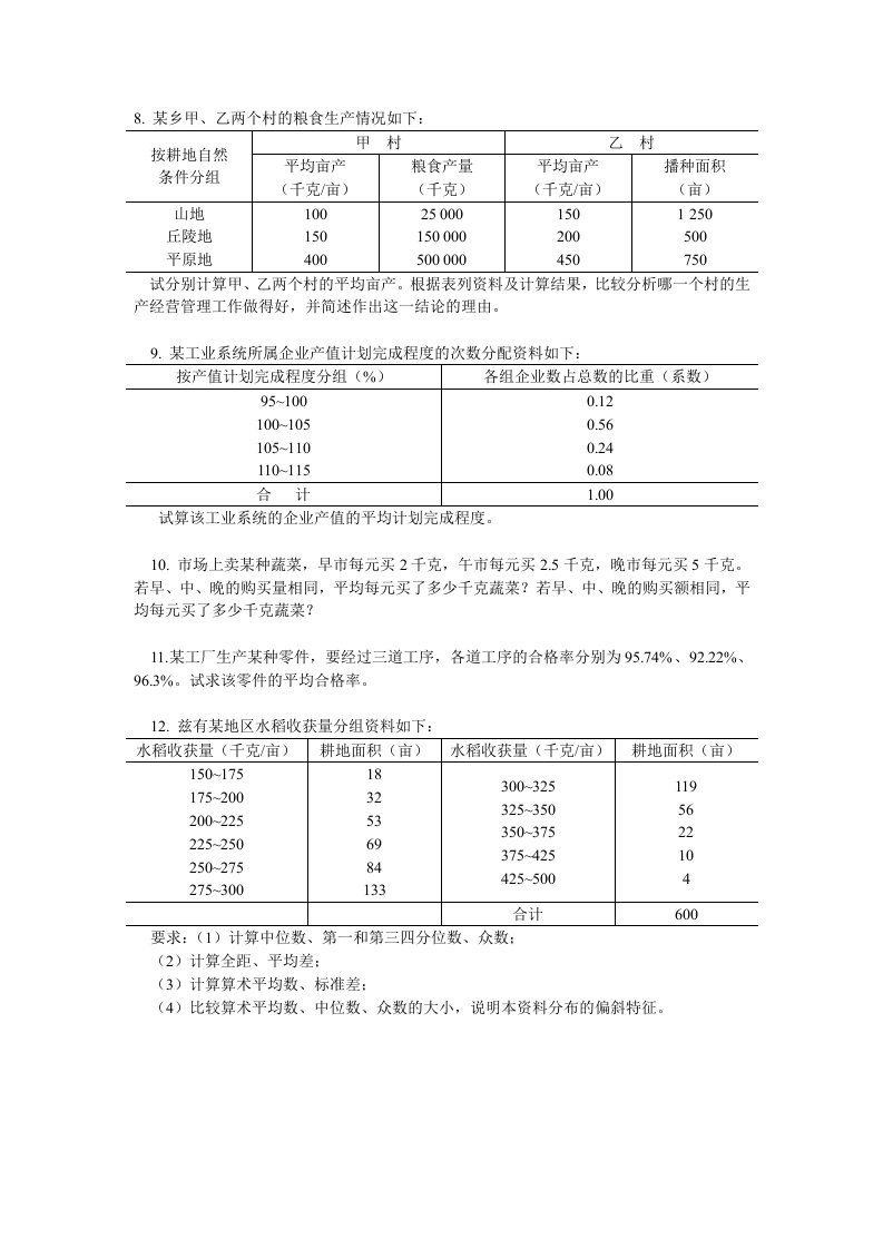 统计学作业