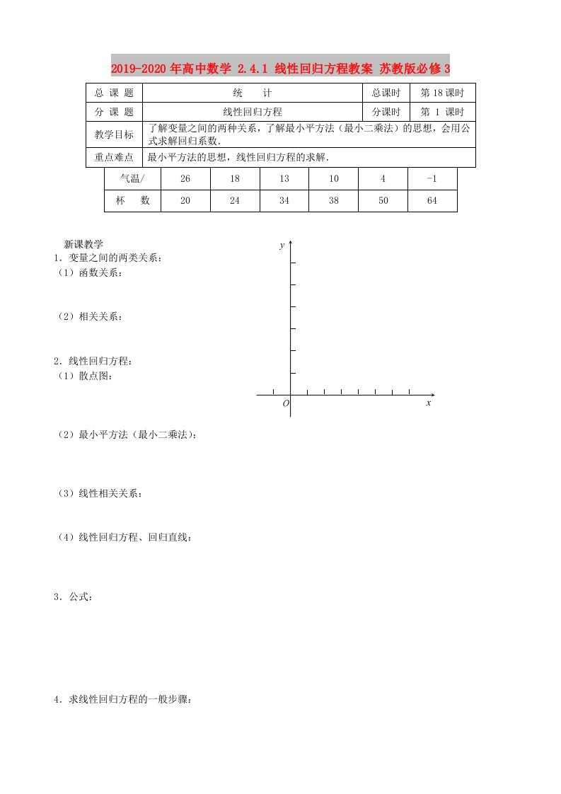 2019-2020年高中数学