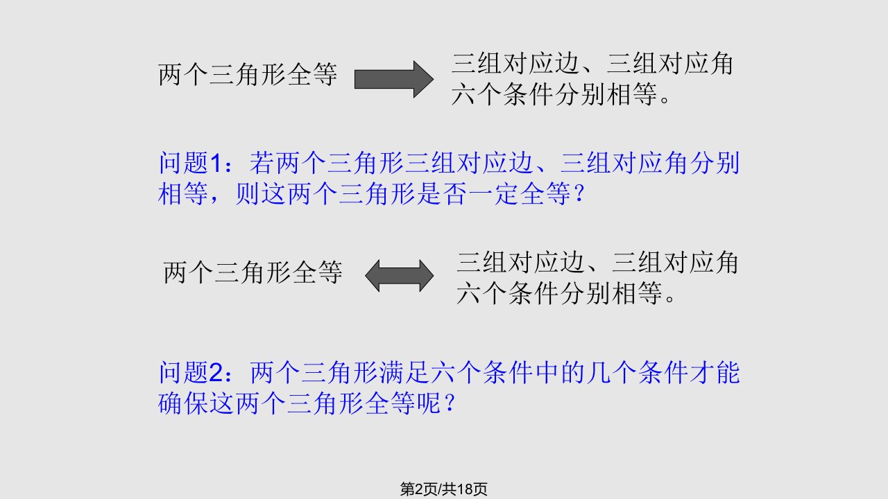 三角形全等的判定一