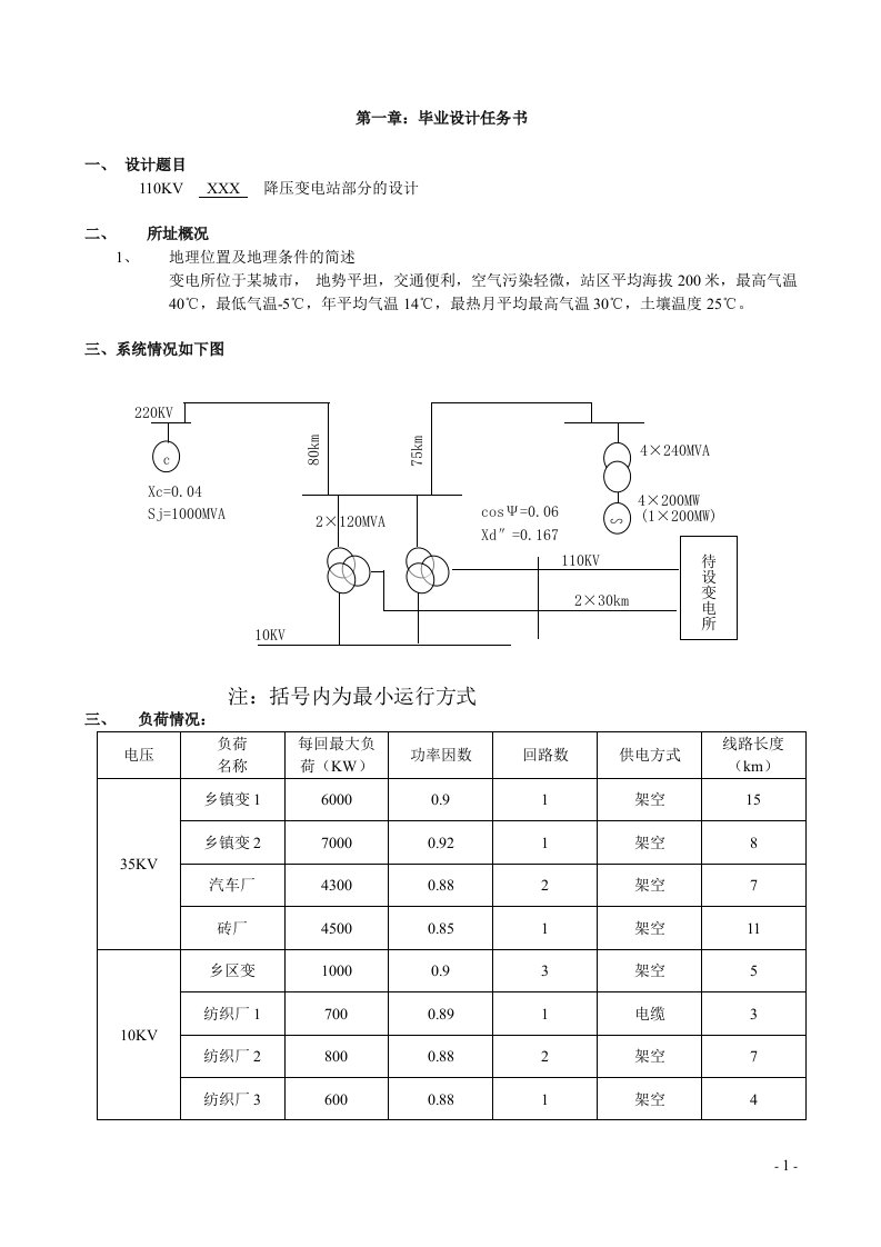 110kv变电站电气设计