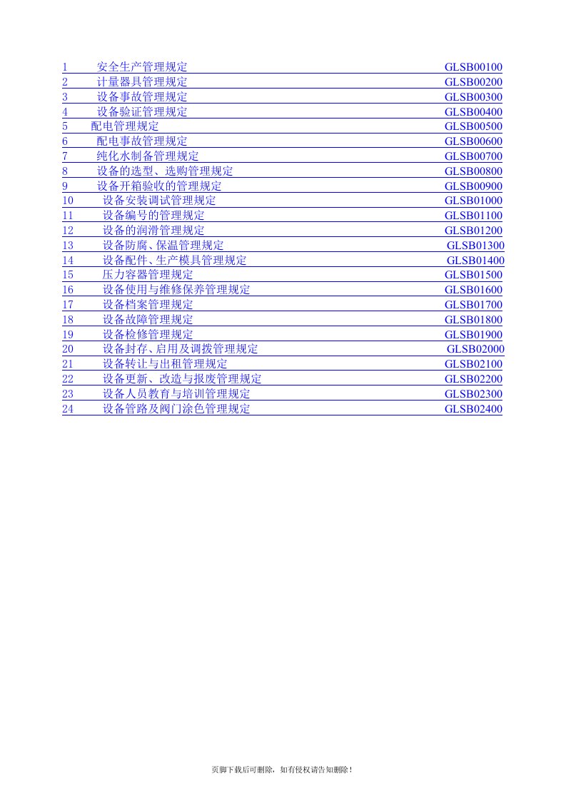 GMP认证设备管理文件