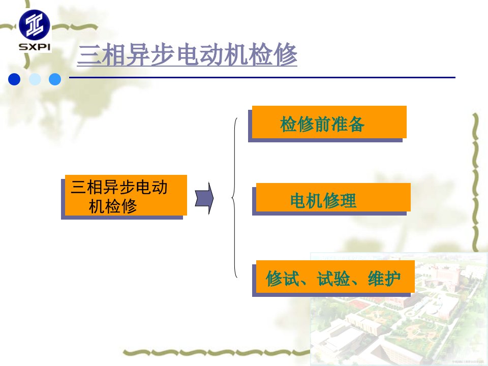 相异步电动机检修过程及准备