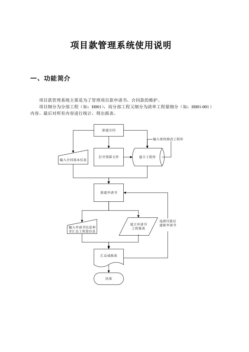 项目款管理系统使用说明