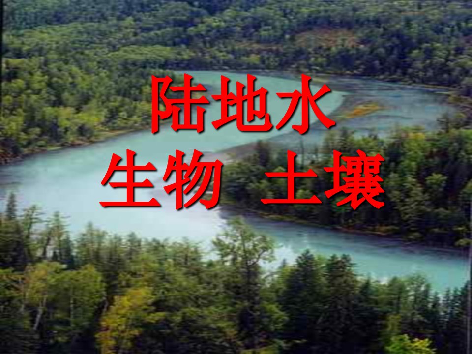 陆地水生物土壤