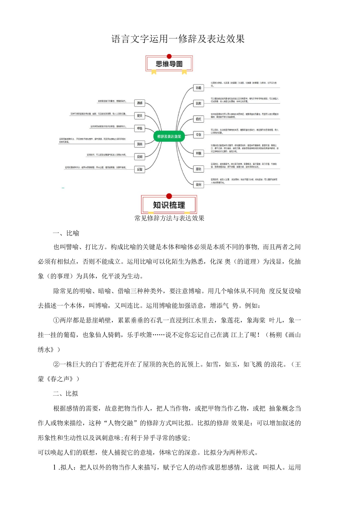 人教版2024年高考一轮复习语文考点《【语言文字运用】