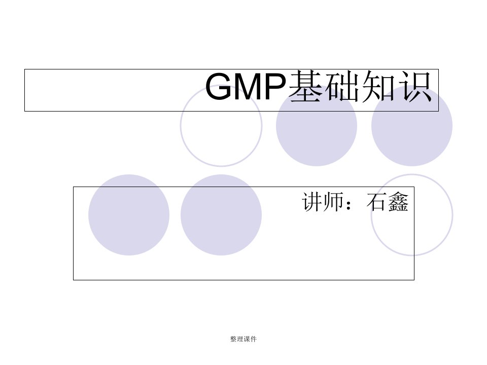 gmp基础知识培训年度培训ppt课件