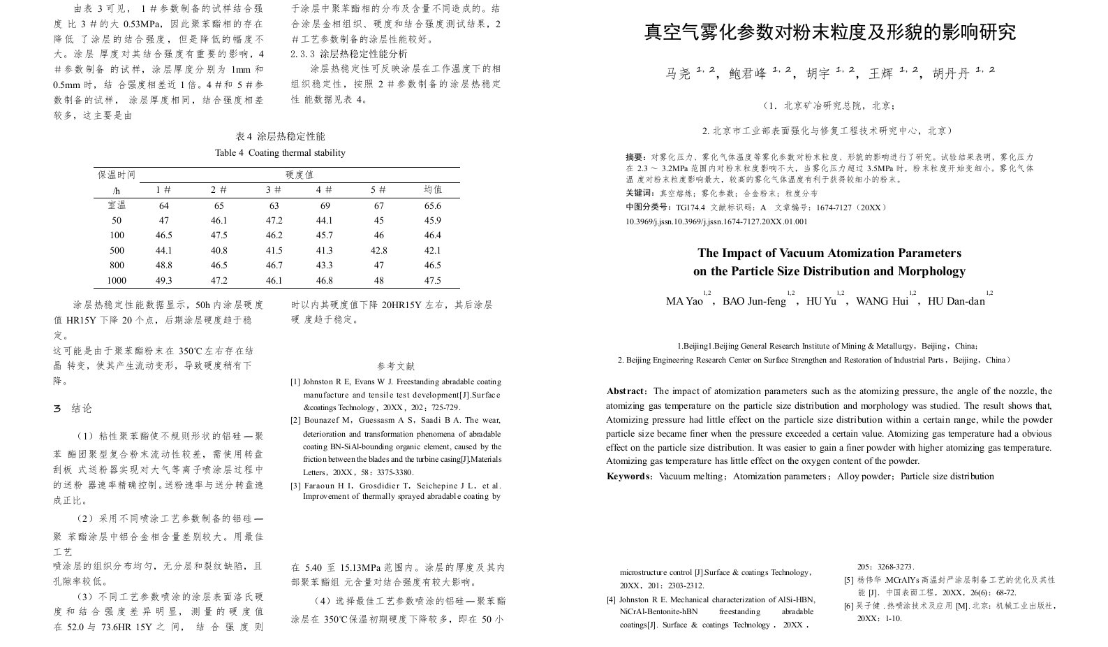 真空气雾化参数对粉末粒度及形貌的影响研究