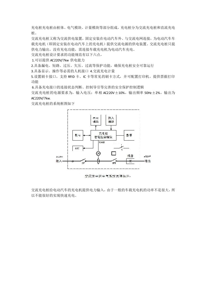 交流充电桩原理