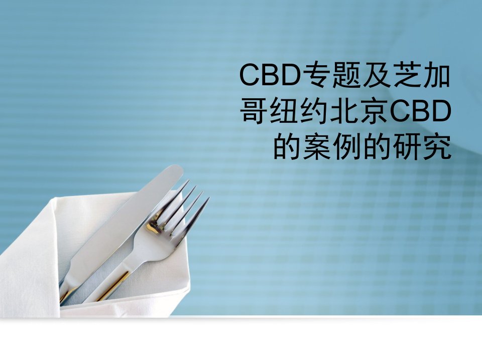 CBD专题及芝加哥纽约北京CBD的案例的研究