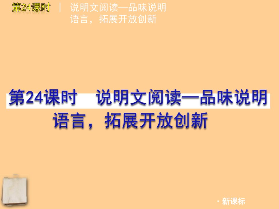 2012版中考语文一轮复习+第24课时说明文阅读品味说明语言拓展开放创新精品课件（含2011中考语文真题）+人教新课标版