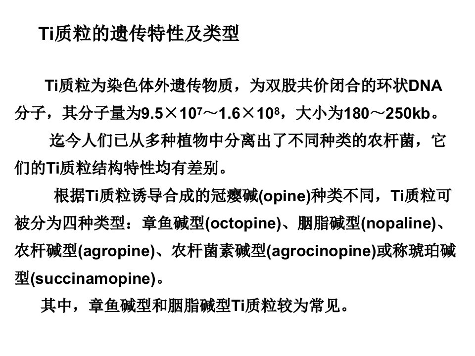 一节根癌农杆菌Ti质粒课件教学教材