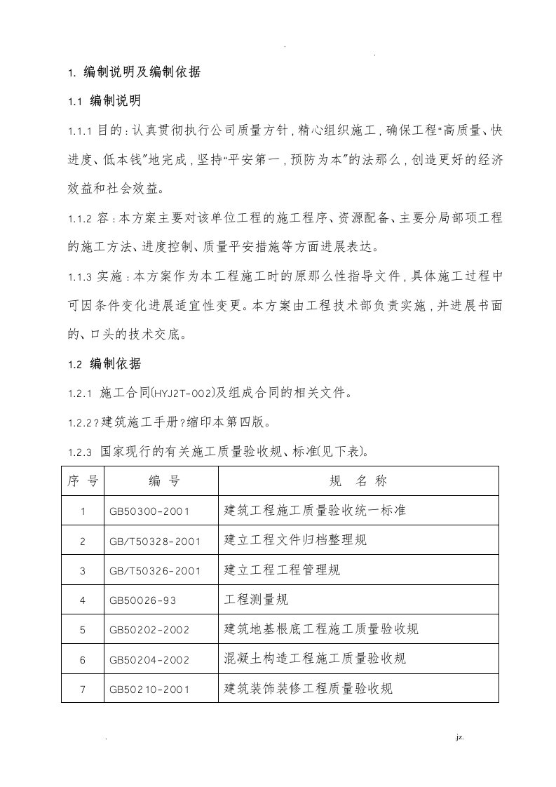 蓄水池施工组织设计方案