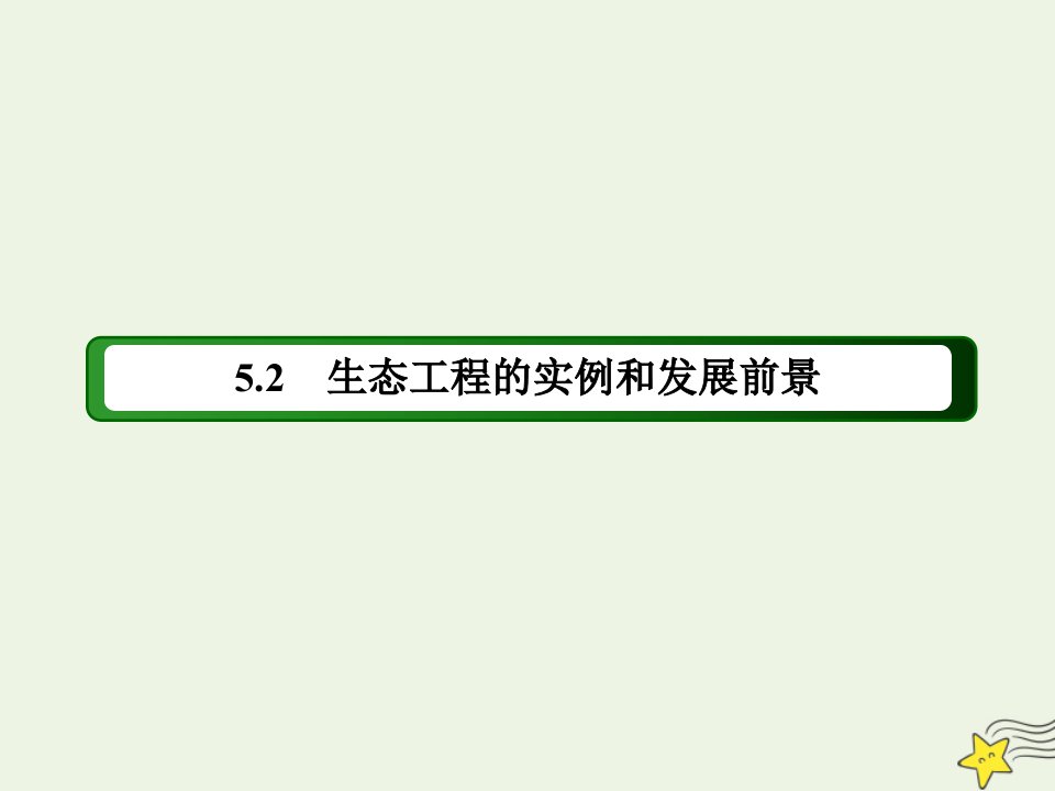 高中生物专题5生态工程2生态工程的实例和发展前景课件新人教版选修3