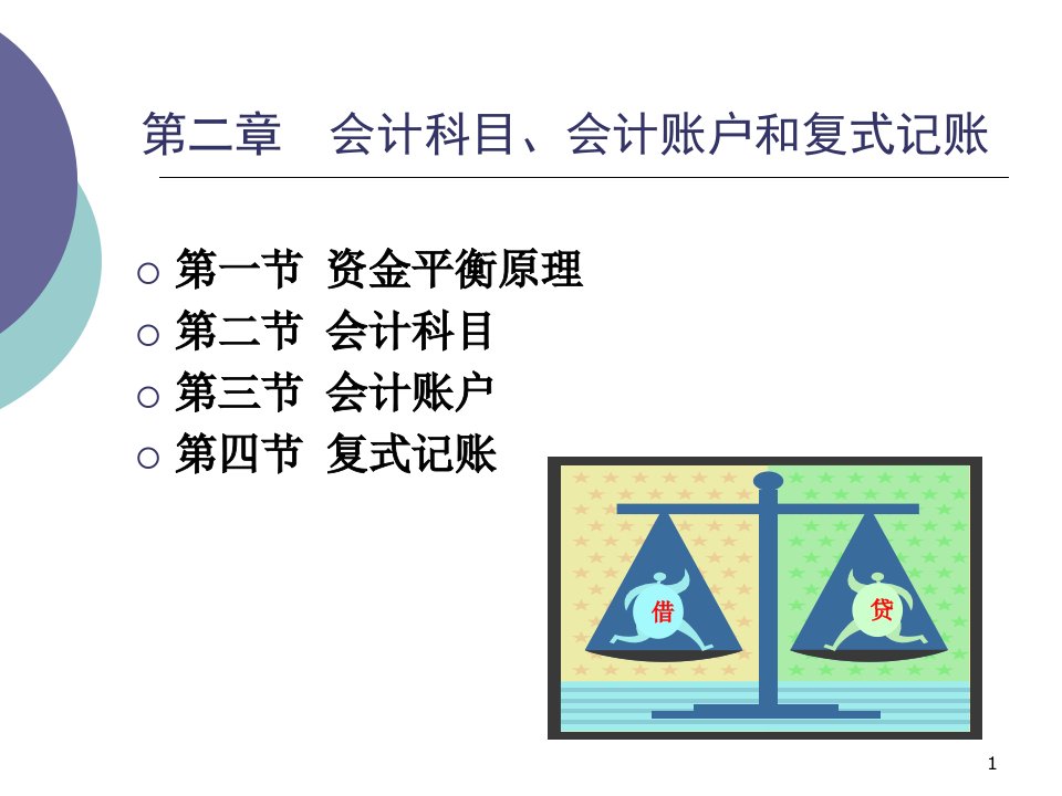 学原理基础会计立信出版社2会计科目会计账户和复式记账