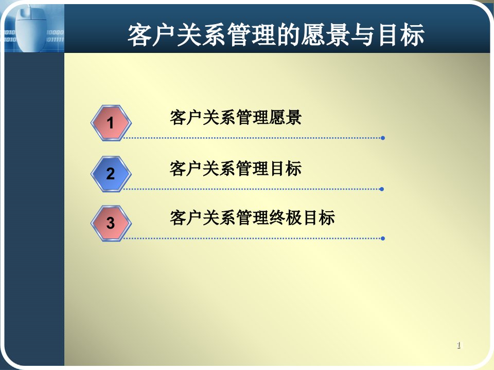 客户关系管理的愿景与目标课件