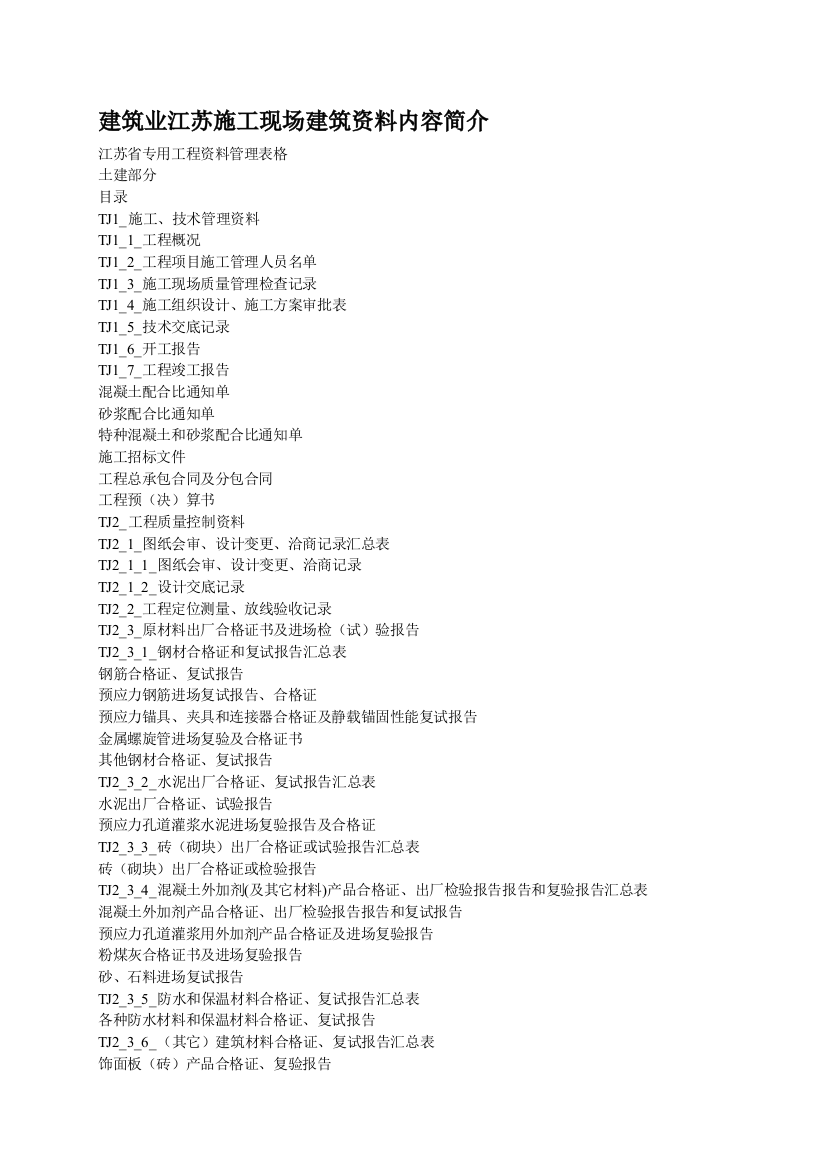 R12-05江苏省专用工程资料管理表格