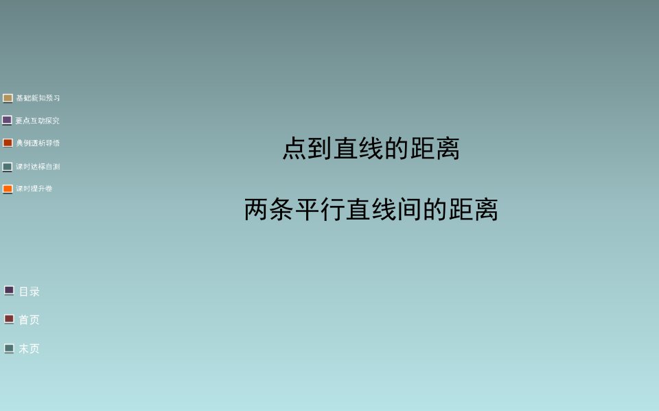 高中数学课件点到直线的距离、两条平行直线间的距离