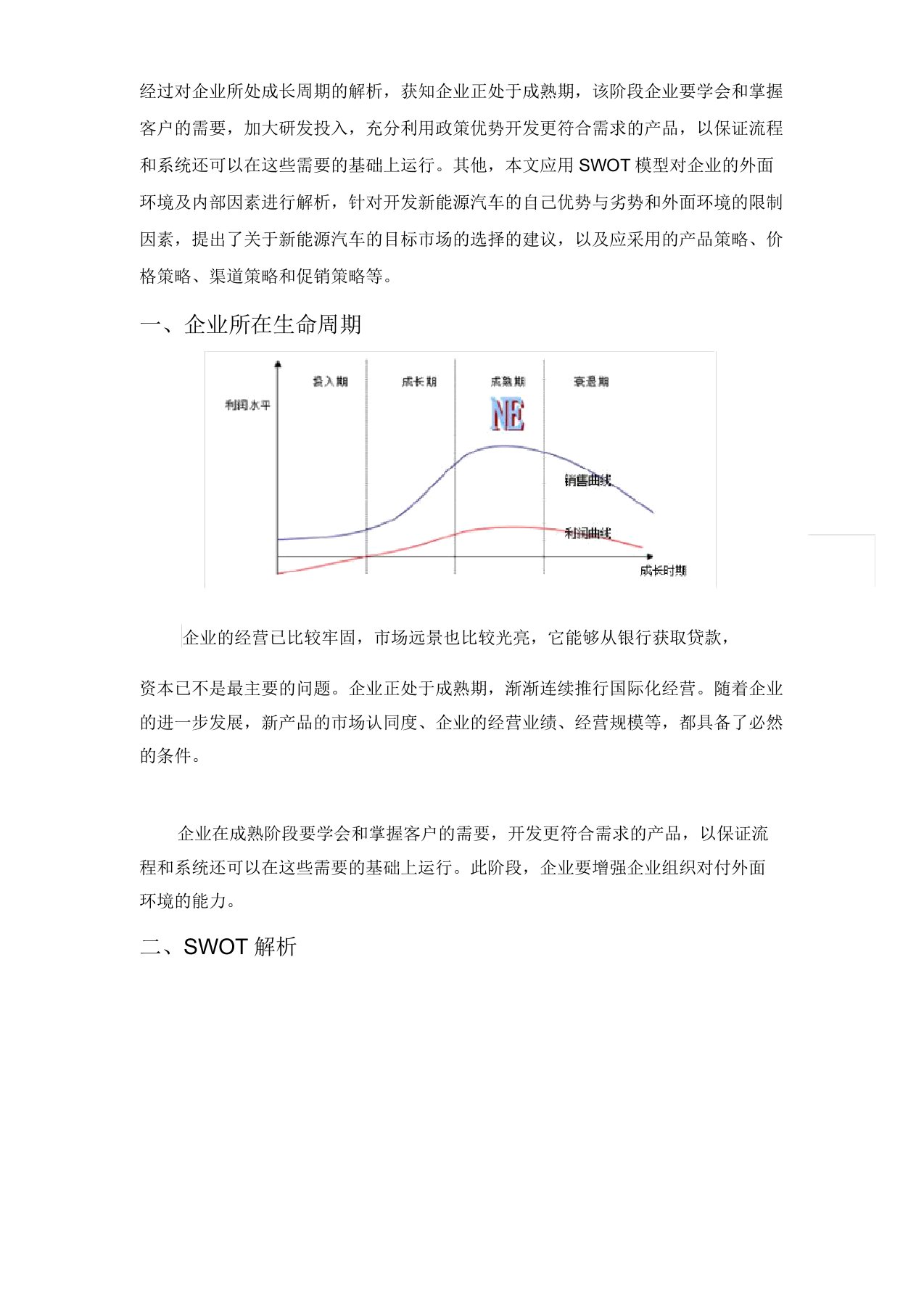 新能源汽车案例swot分析