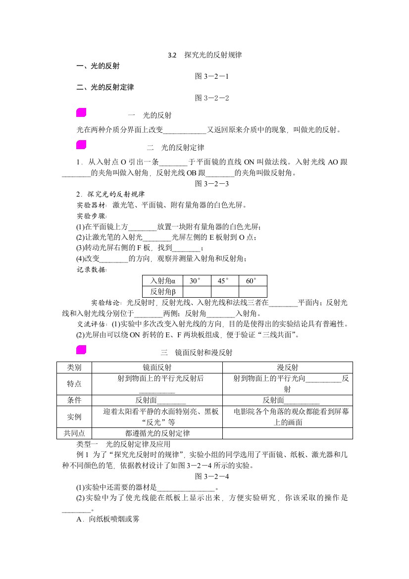 32　探究光的反射规律