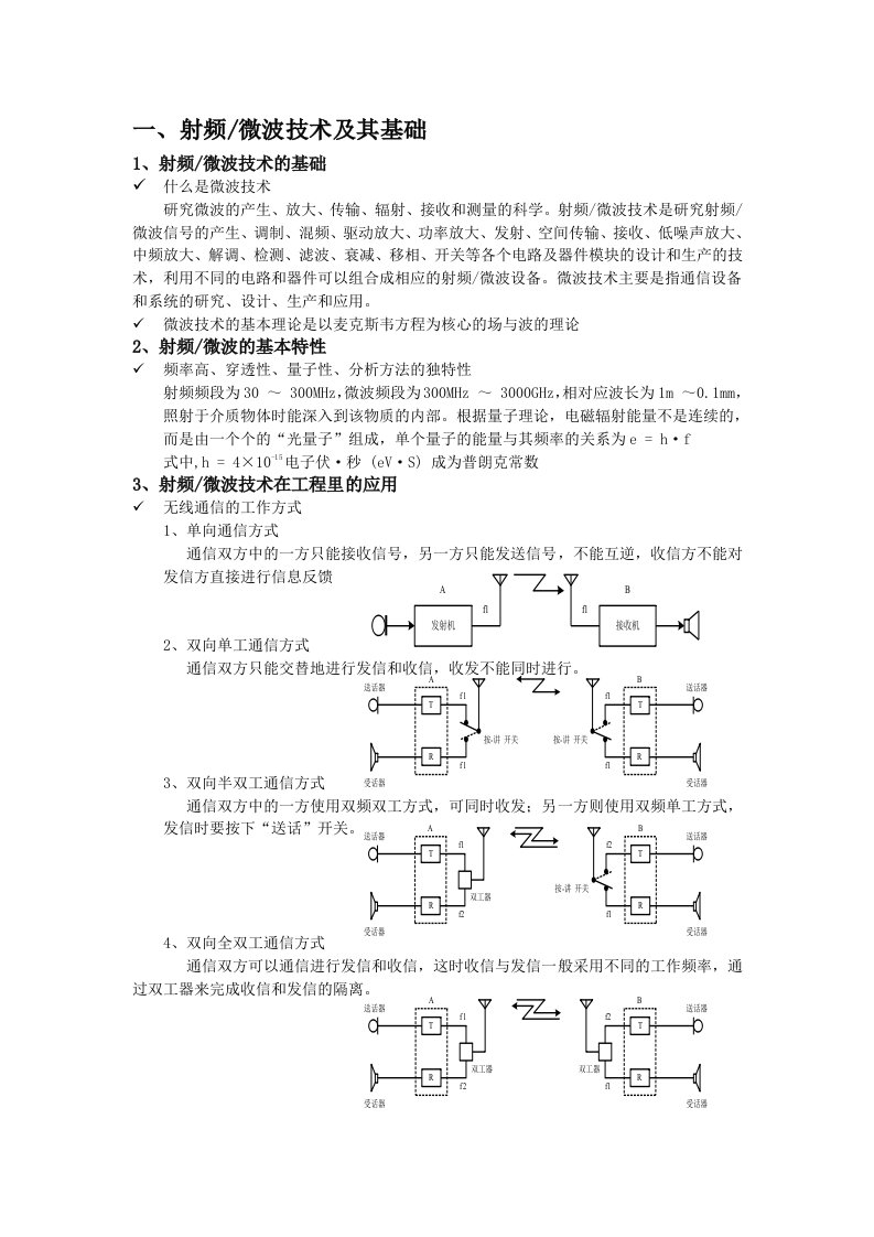 射频微波(知识点)