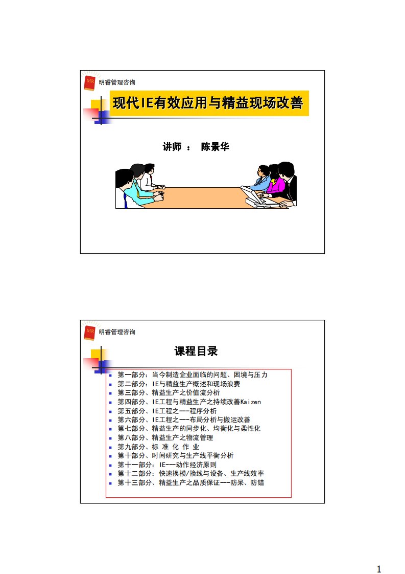 现代IE有效应用与精益现场改善(资料版)