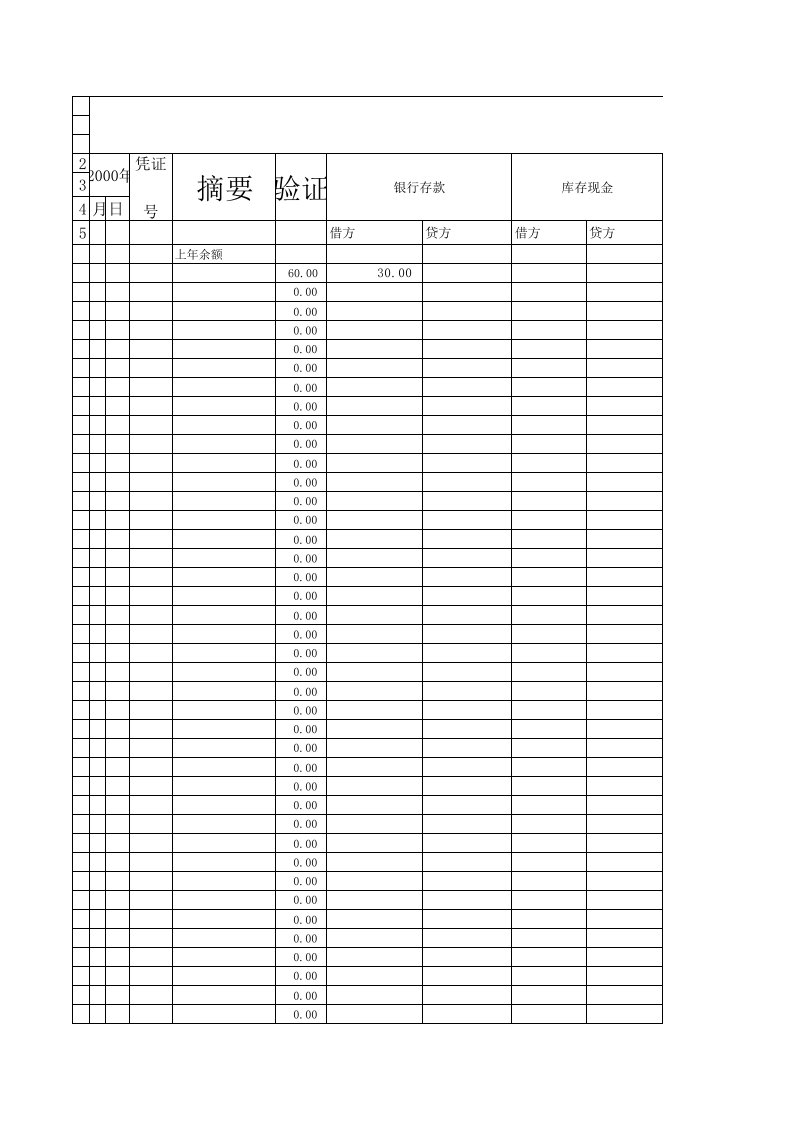 电子行业-手工帐电子表格