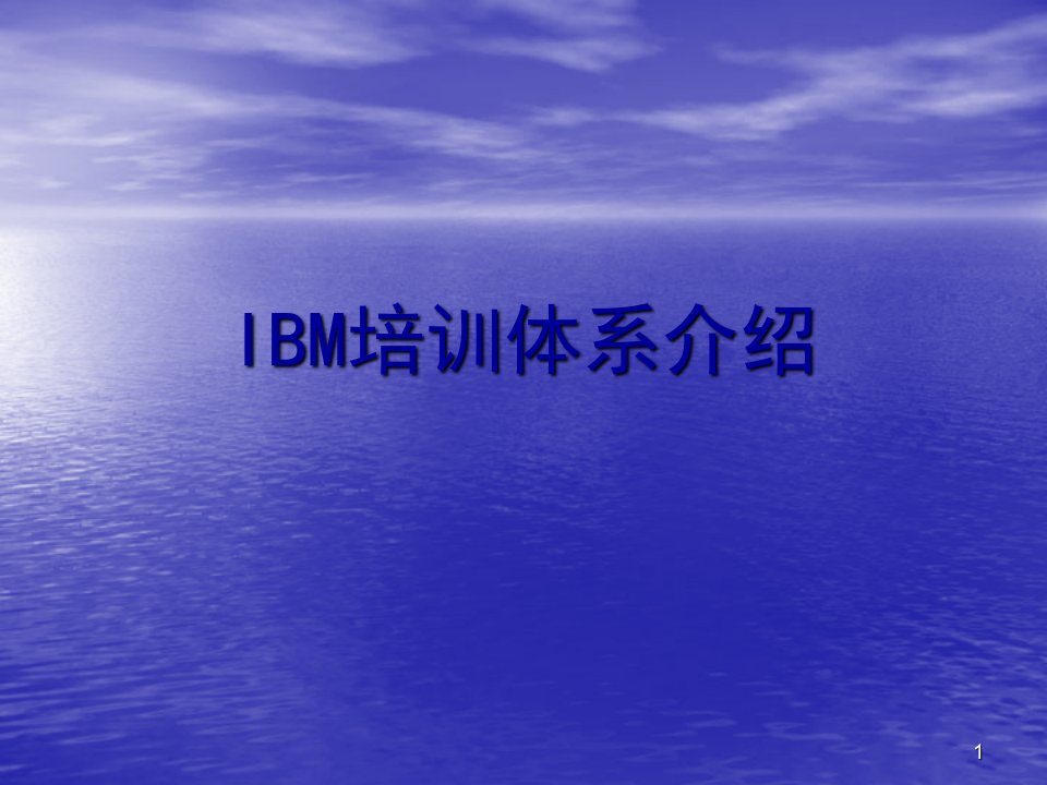 《IBM培训体系介绍》PPT课件