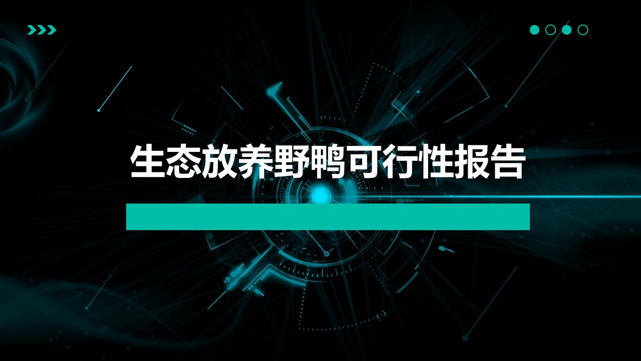 生态放养野鸭可行性报告