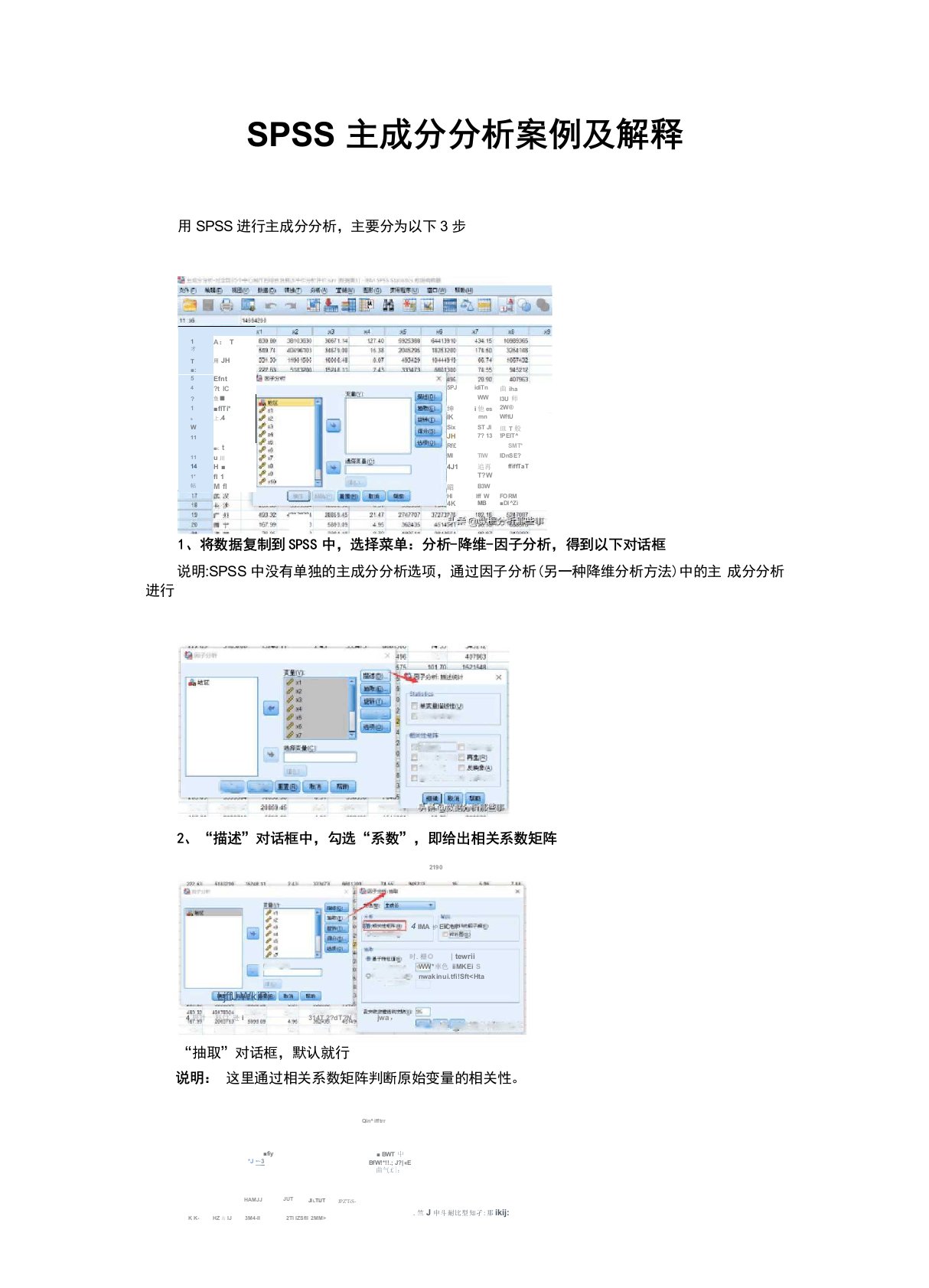 主成分分析总方差解释