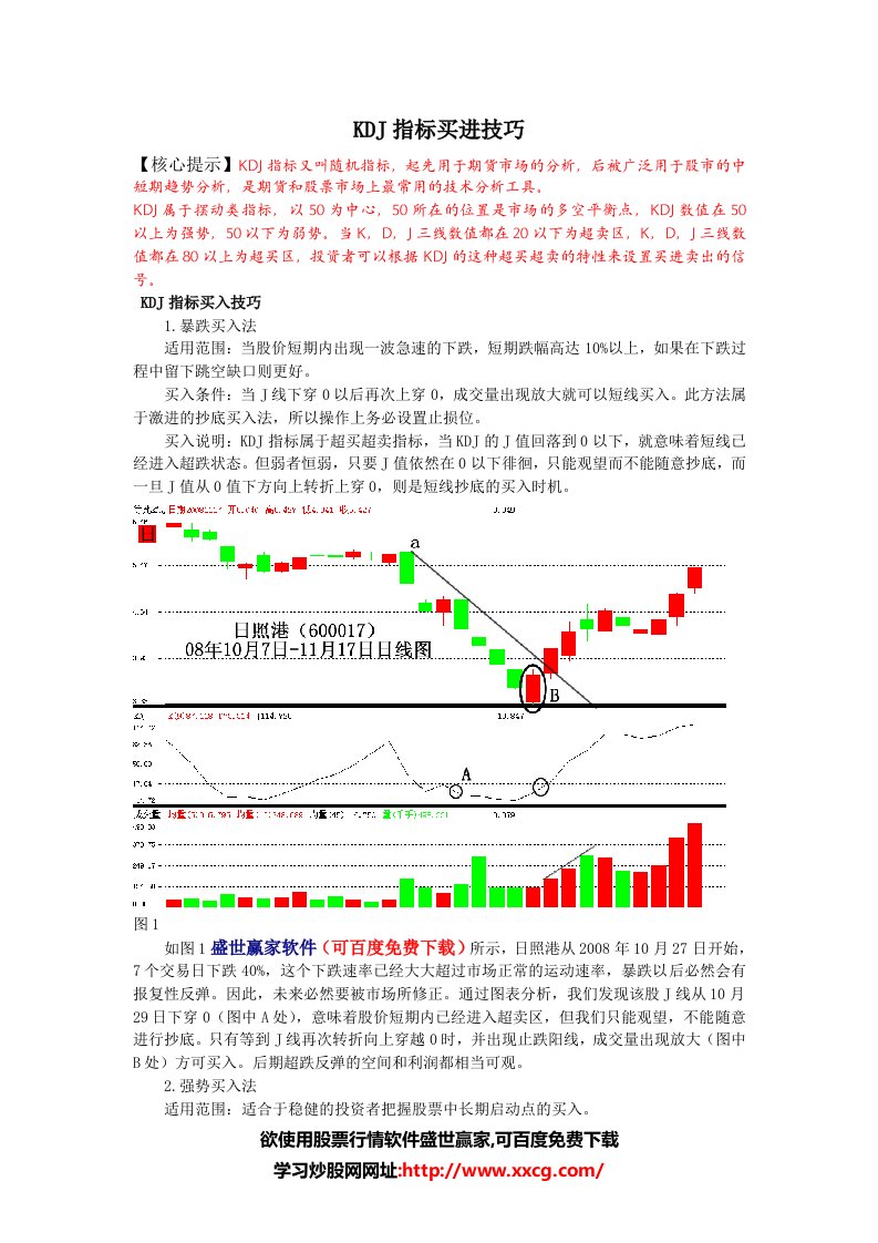 KDJ指标买进技巧