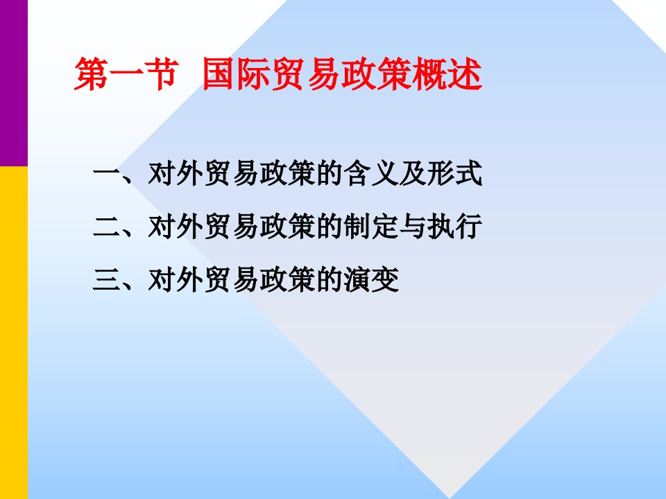 第六章国际贸易政策理论分析