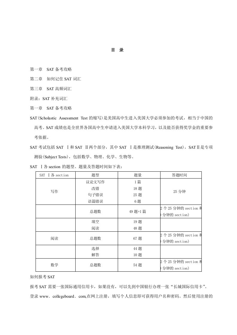 20年SAT词汇讲义(全)