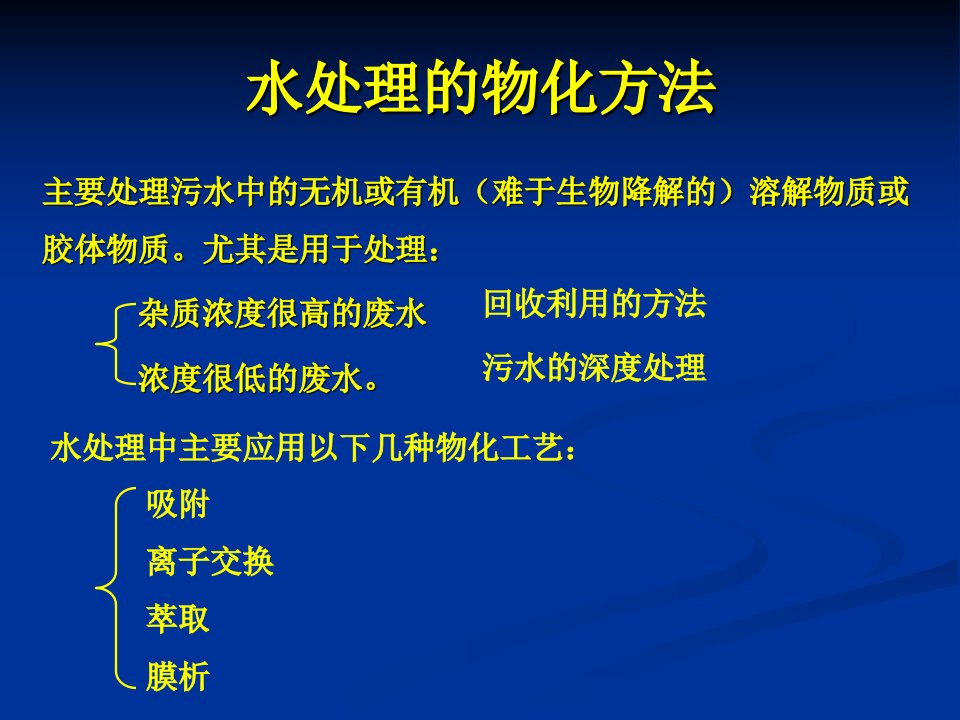 水污染控制工程第8章中和吸附膜析