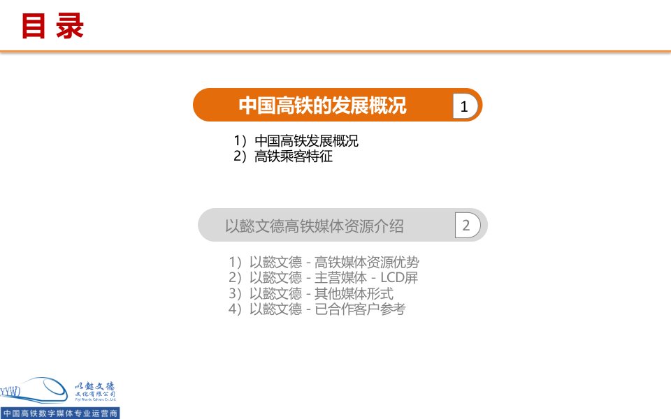 以懿文德高铁媒体资源推介